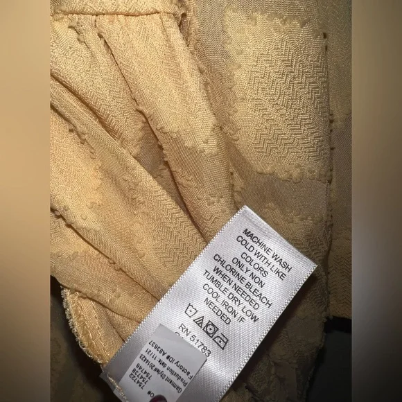 Maurices Yellow Boho Open Front Duster Tunic XS NWT Side Slits - Picture 10 of 11